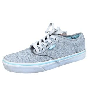 Vans Atwood Women Athletic Skate Shoes Size 8.5 Casual Walking Grey Fabric